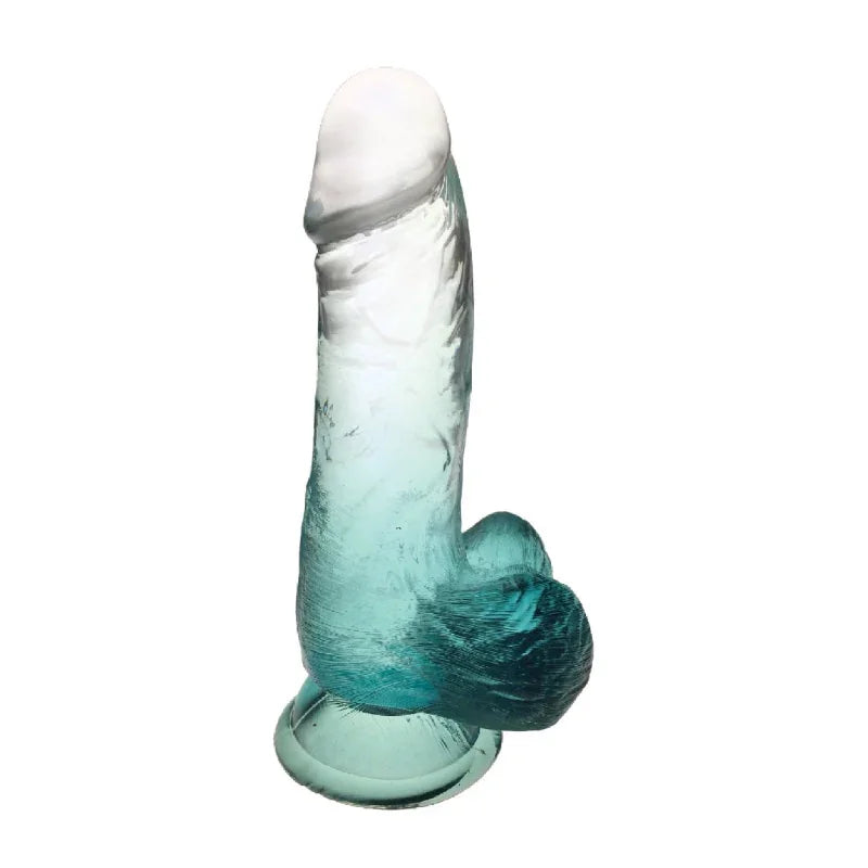 Shades - 6 Inch Gradient Dong - Emerald - MyPleasure