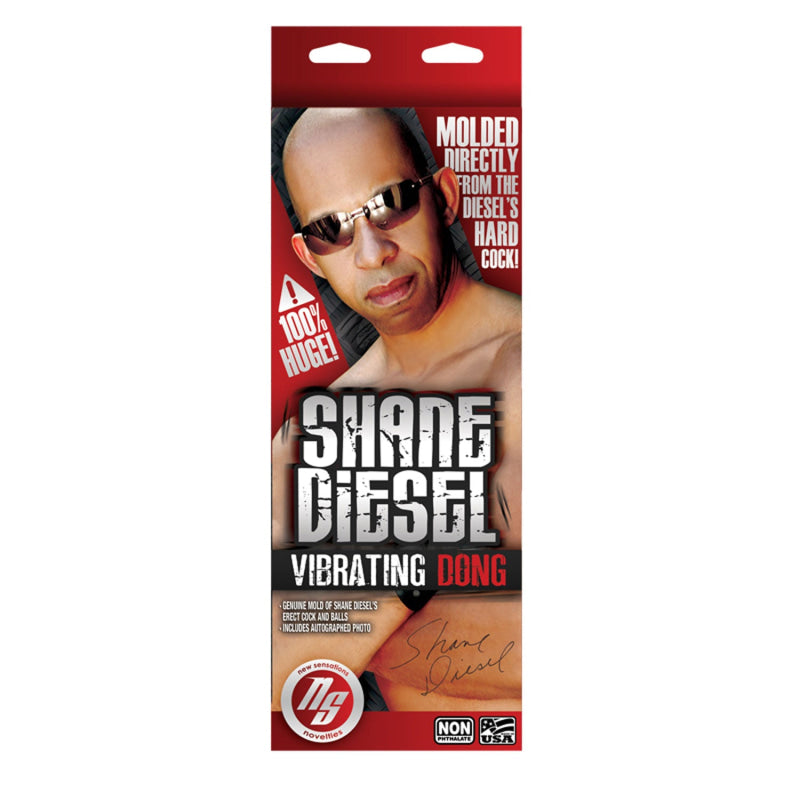 Shane Diesel 10"" Vibrating Dildo - Tan