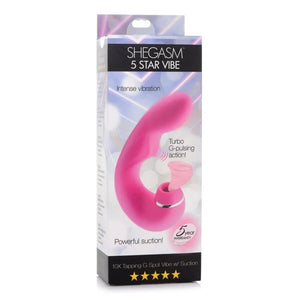 Shegasm 5 Star 10x Tapping G-Spot Vibe With Suction - Pink - MyPleasure