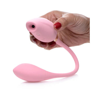 Shegasm 8x Tandem Plus Silicone Suction Clit Stimulator and Egg - MyPleasure