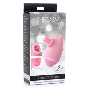 Shegasm Kitty Licker 5x Triple Clit Stimulator - Pink - MyPleasure