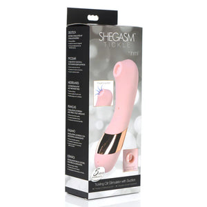 Shegasm Tickle Tickling Clit Stimulator With Suction - Pink - MyPleasure