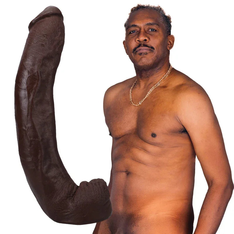 Signature Cocks - Dredd - 13.5 Inch Ultraskyn Cock With Removable Vac-U-Lock Suction Cup - Chocolate - MyPleasure