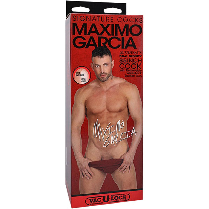 Signature Cocks Maximo Garcia 8.5"" Cock - With Removable Vac-U-Lock Suction Cup - Vanilla