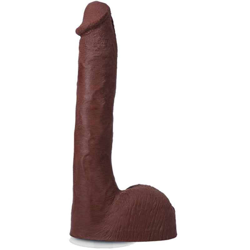 Signature Cocks Pressure 10"" Cock With  Removable Vac-U-Lock Suction Cup - Chocolate