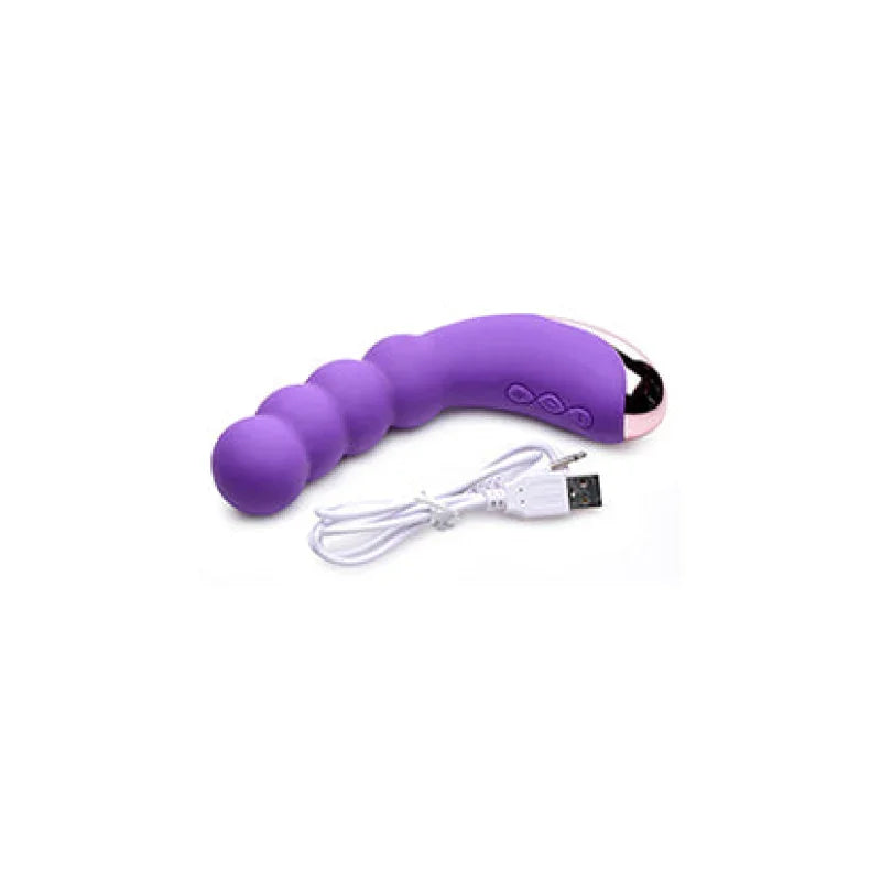 Silicone Beaded Vibrator - Violet Item Number CN-04-0727-40