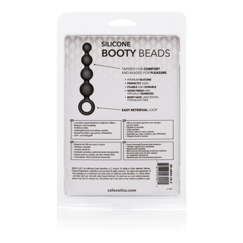 Silicone Booty Beads - Black