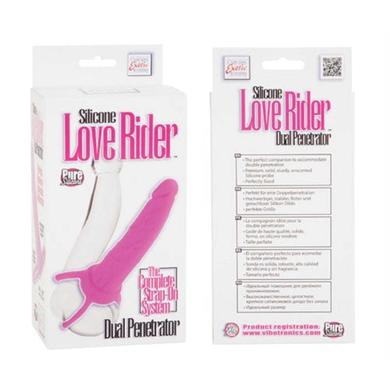 Silicone Love Rider Dual Penetrator - Pink