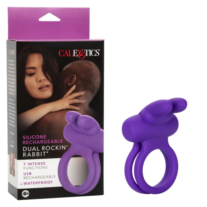 Silicone Rechargeable Dual Rockin' Rabbit Enhancer - MyPleasure