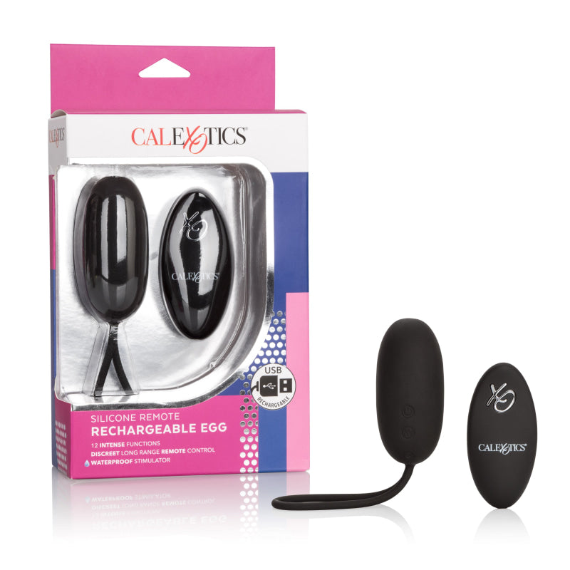 Silicone Remote Rechargeable Egg - Black