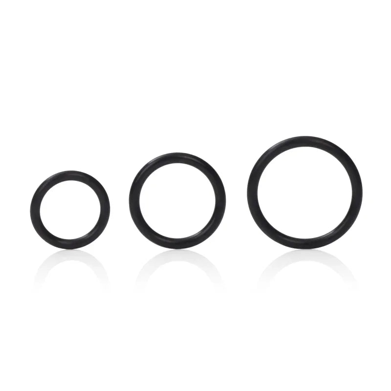 Silicone Support Rings - Black - MyPleasure