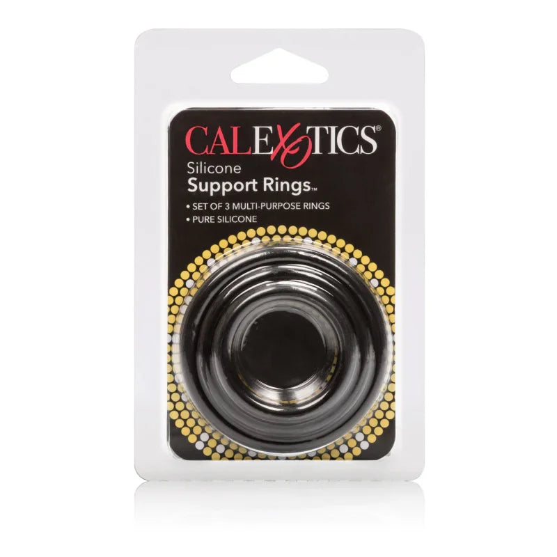 Silicone Support Rings - Black - MyPleasure