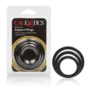 Silicone Support Rings - Black - MyPleasure