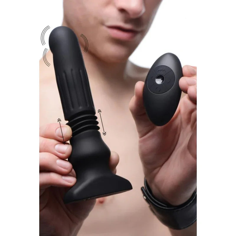 Silicone Swelling & Thrusting Plug With Remote Control - MyPleasure