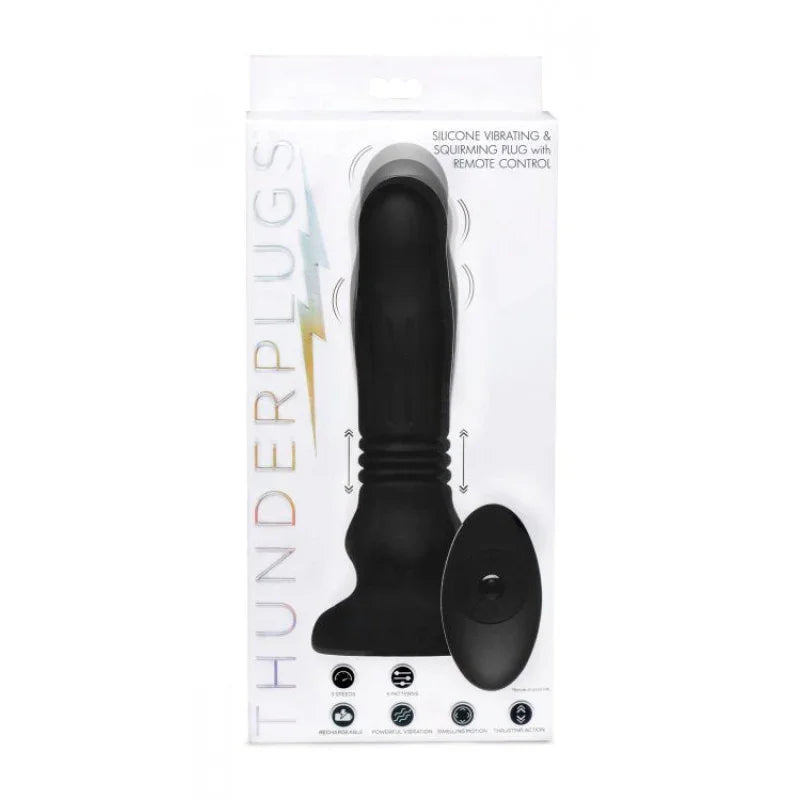 Silicone Swelling & Thrusting Plug With Remote Control - MyPleasure