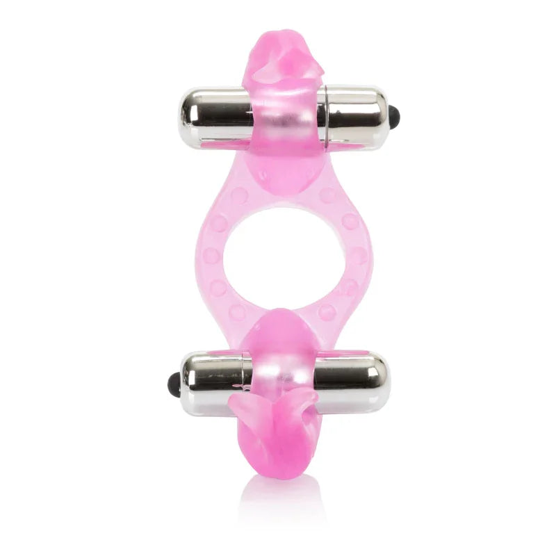 Silicone Triple Orgasm Erection Enhancer - Pink - MyPleasure