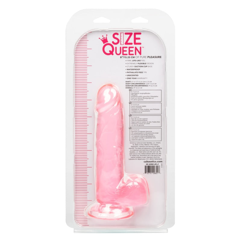 Size Queen 6 Inch - Pink - Dildos & Dongs