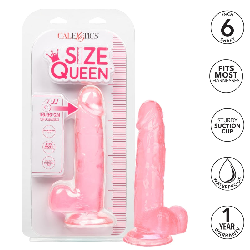 Size Queen 6 Inch - Pink - Dildos & Dongs