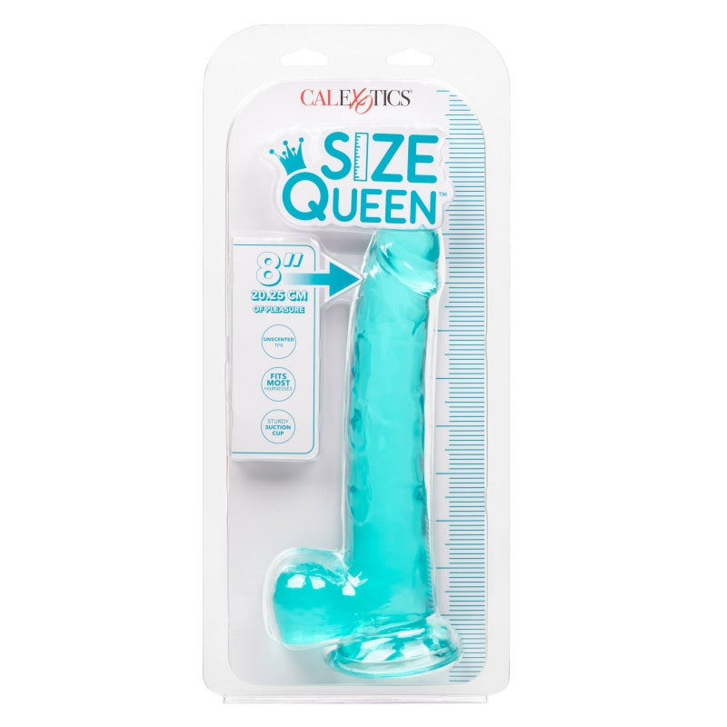 Size Queen 8 Inch - Blue - Dildos & Dongs