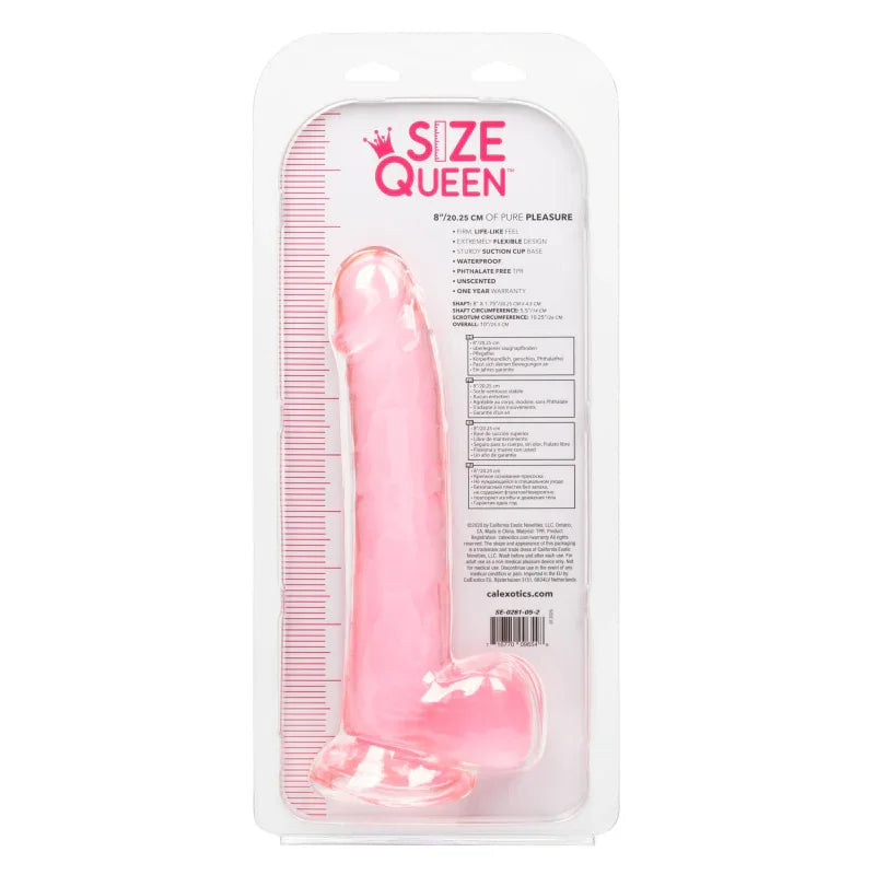 Size Queen 8 Inch - Pink - MyPleasure