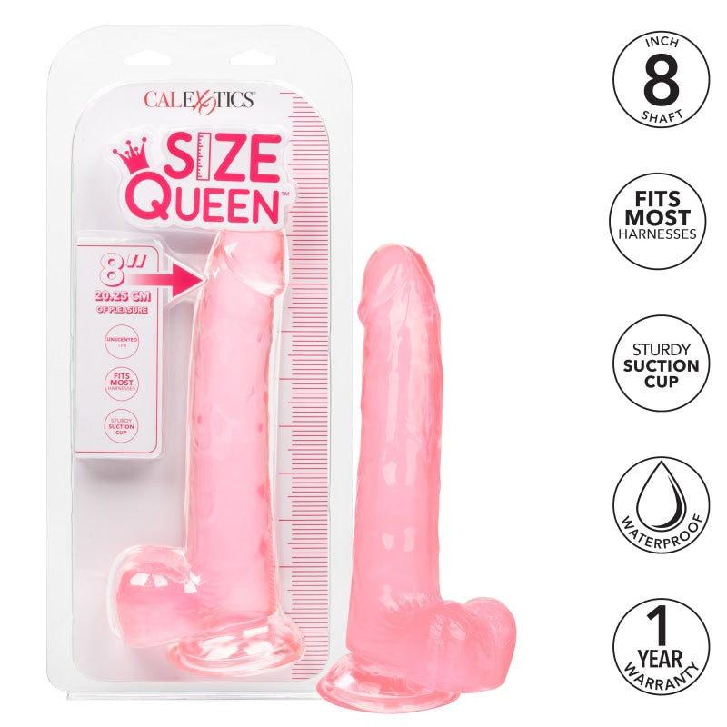 Size Queen 8 Inch - Pink - Dildos & Dongs