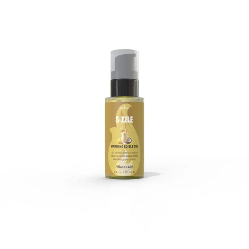 Sizzle Lips Piña Colada - 2oz Edible Warming Massage Gel - MyPleasure