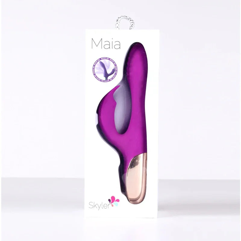 Skyler Silicone Bendable Rabbit - Purple - MyPleasure