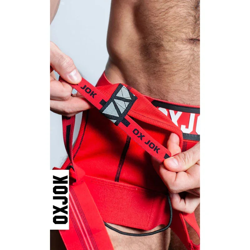 Slingjock Upthrust Slider-Strap Jock Red Hot Xl - MyPleasure