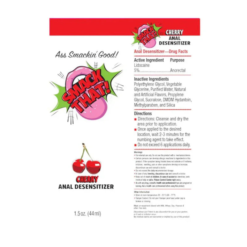 Smack That Anal Desensitizer Cherry 1.5oz - MyPleasure