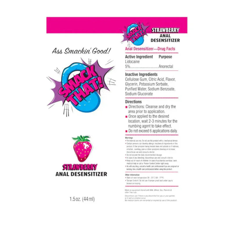Smack That Anal Desensitizer Strawberry 1.5oz - MyPleasure