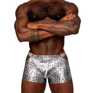 s'naked Pouch Short - X-Large - Silver/black - MyPleasure