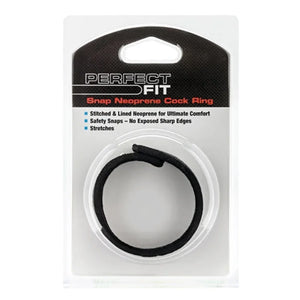 Snap Neoprene Cockring - Black - MyPleasure