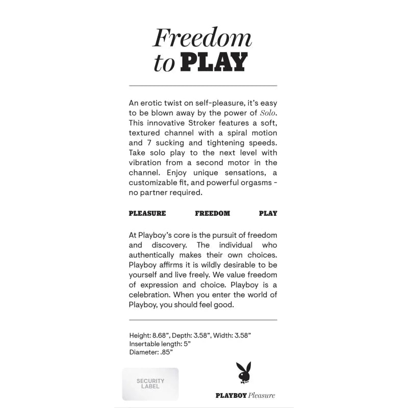 Solo - Stroker - Black - MyPleasure