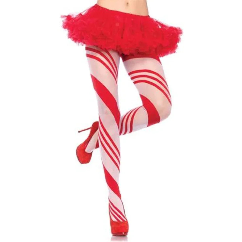 Spandex Sheer Candy Striped Pantyhose - MyPleasure
