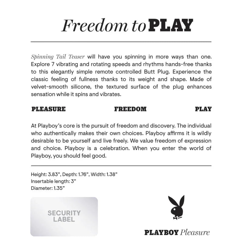 Spinning Tail Teaser - Butt Plug - Deep Teal - MyPleasure