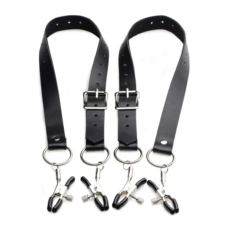 Spread Labia Spreader Straps With Clamps - MyPleasure