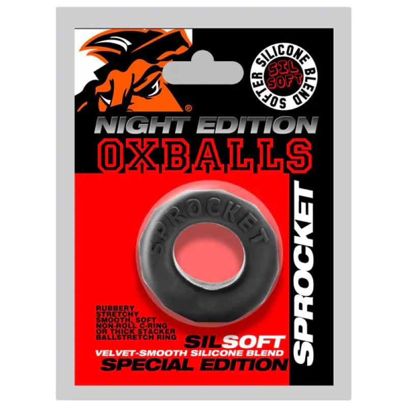 Sprocket Comfort No-Roll Cockring - Black - MyPleasure
