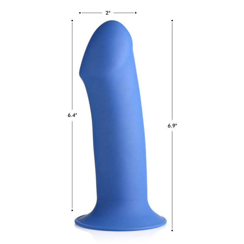 Squeezable Thick Phallic Dildo - Blue