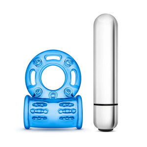 Stay Hard 10 Function Vibrating Bull Ring - Blue - MyPleasure
