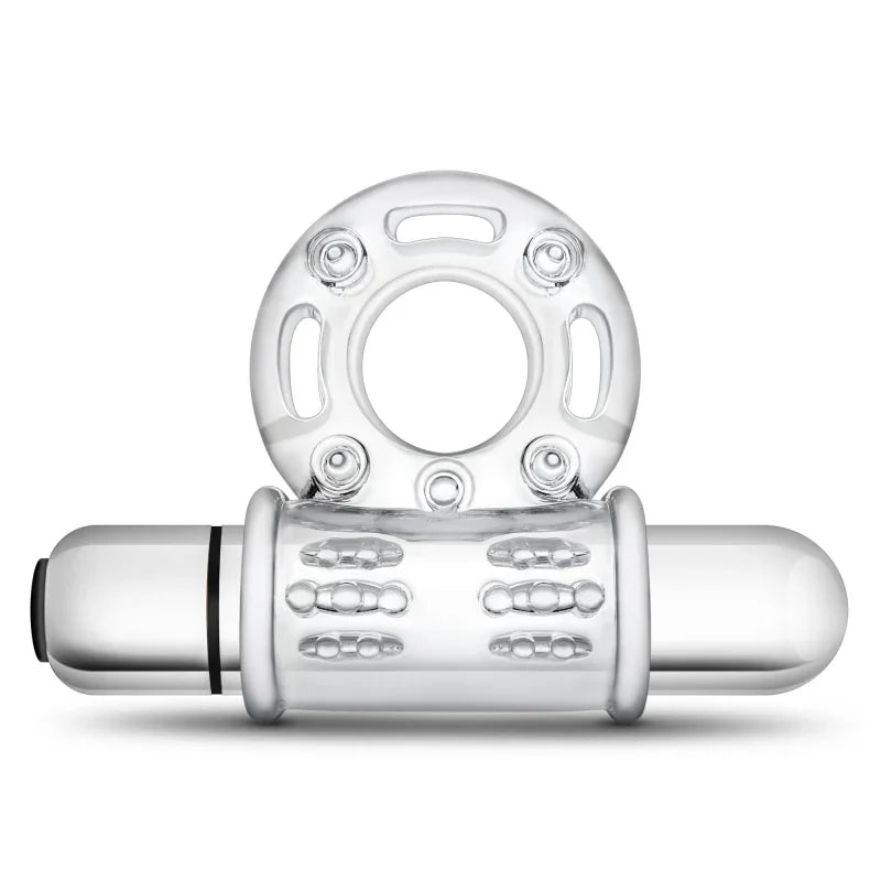 Stay Hard 10 Function Vibrating Bull Ring - Clear - MyPleasure