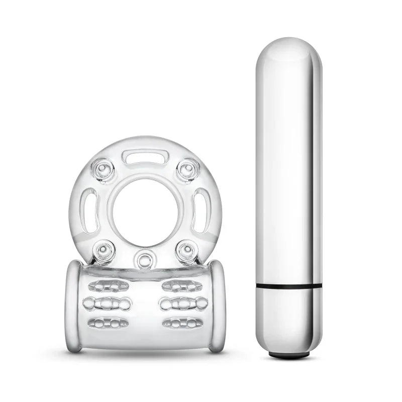 Stay Hard 10 Function Vibrating Bull Ring - Clear - MyPleasure