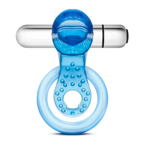 Stay Hard 10 Function Vibrating Tongue Ring - Blue - MyPleasure