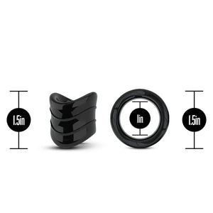 Stay Hard - Beef Ball Stretcher Snug X Long - 1 Inch Diameter - Black - MyPleasure