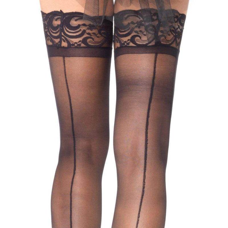 Stay Up Sheerthigh Highs - Black - One Size