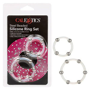 Steel Beaded Silicone Ring Set - MyPleasure