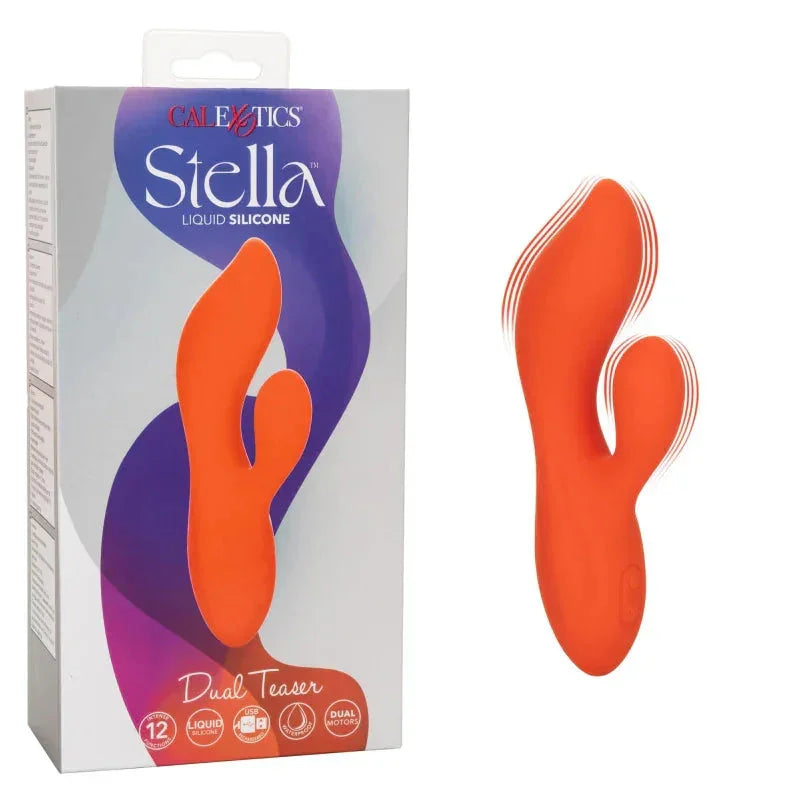 Stella Liquid Silicone Dual Teaser - Orange - MyPleasure