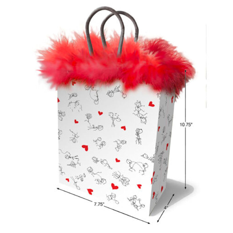 Stick Figures Gift Bag - Red