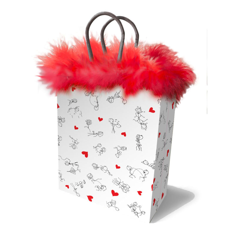 Stick Figures Gift Bag - Red