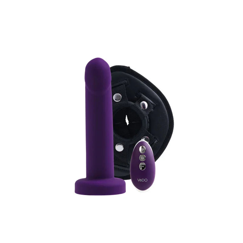 Strapped Rechargeable Strap on - Purple - MyPleasure