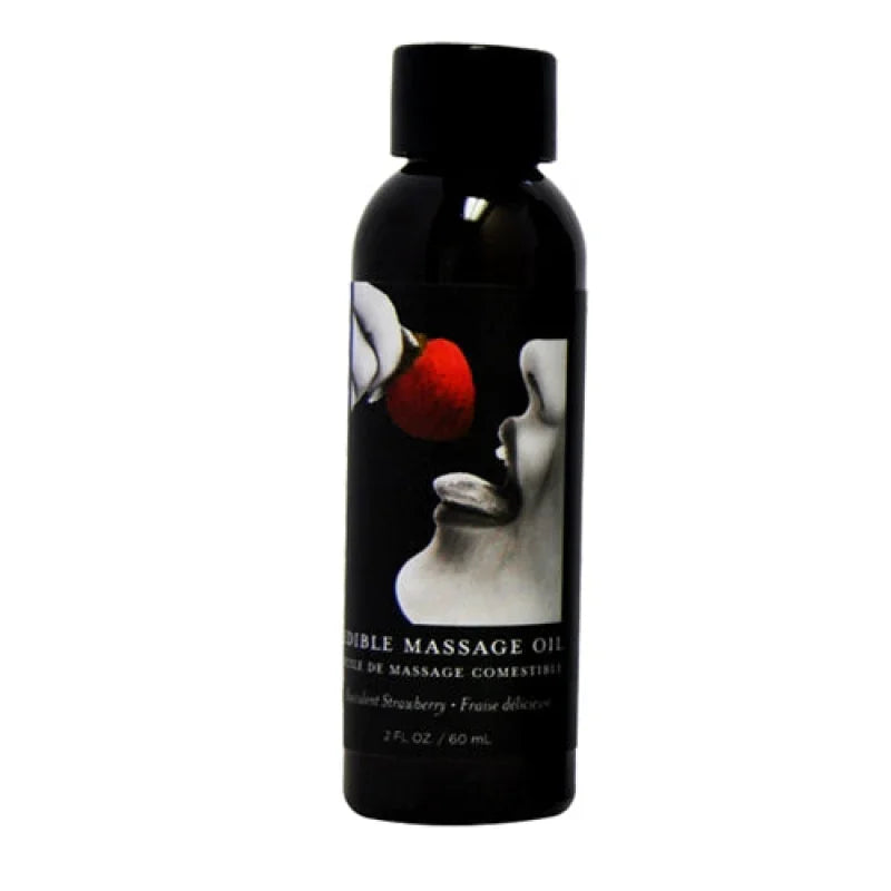 Succulent Strawberry Edible Massage Oil 2 Oz - MyPleasure
